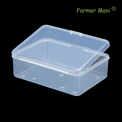 2 Pcs Small Plastic Storage Containers Box with Lid (5.51x4.02x1.89 inch)
