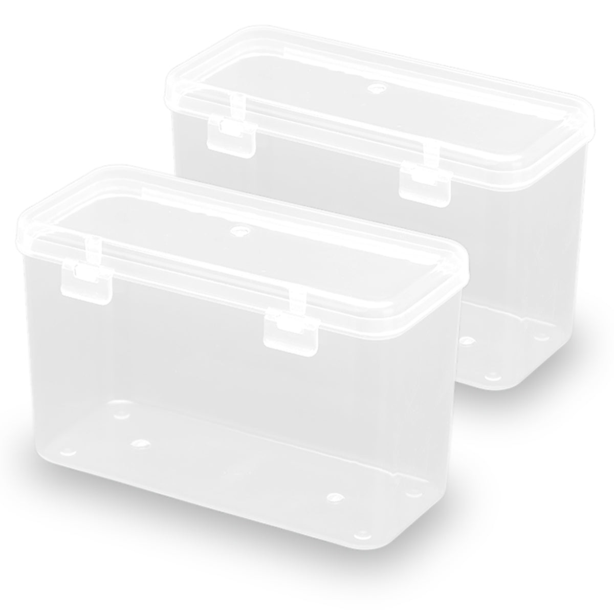 2 Packs Polypropylene Rectangle Storage Containers Box 5.75x2.44x3.7 Inches