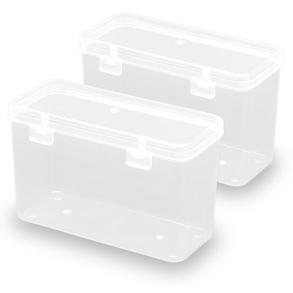 2 Packs Polypropylene Rectangle Storage Containers Box 5.75x2.44x3.7 Inches