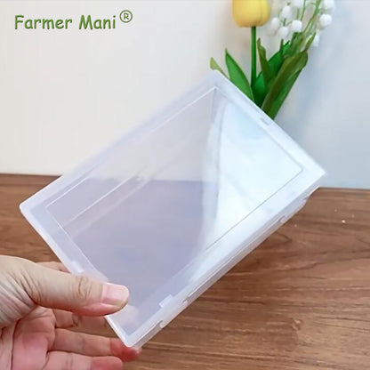 2 Pcs Rectangle Clear Plastic Beads Storage Containers Box (6.22x4.09x2.28inch)