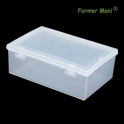 2 Pcs Rectangle Clear Plastic Beads Storage Containers Box (6.22x4.09x2.28inch)