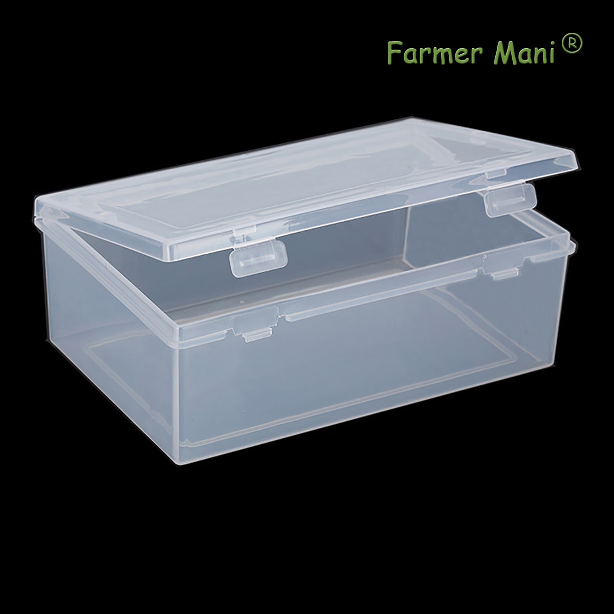 2 Pcs Rectangle Clear Plastic Beads Storage Containers Box (6.22x4.09x2.28inch)