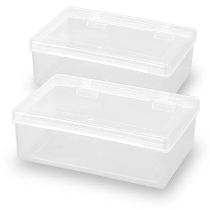 2 Pack Rectangle Small Storage Containers Box 6.5 x 4.17 x 2.28 inch
