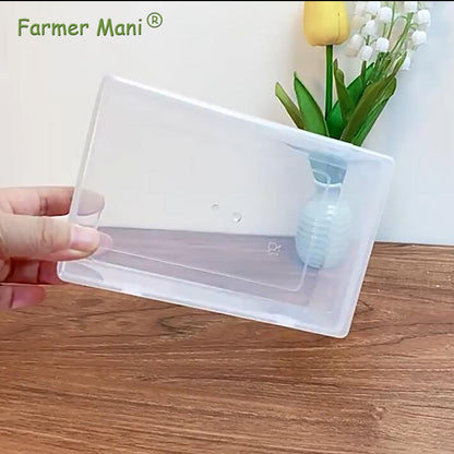 2 Pack Rectangle Small Storage Containers Box 6.5 x 4.17 x 2.28 inch
