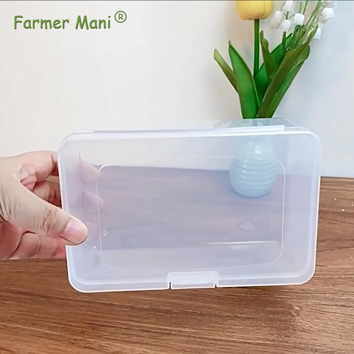 2 Pack Rectangle Plastic Clear Storage Containers Box (6.5 x 4.09 x 2.68 inch)