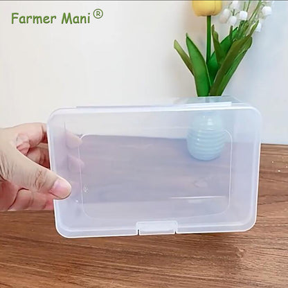 2 Pack Rectangle Plastic Clear Storage Containers Box (6.5 x 4.09 x 2.68 inch)