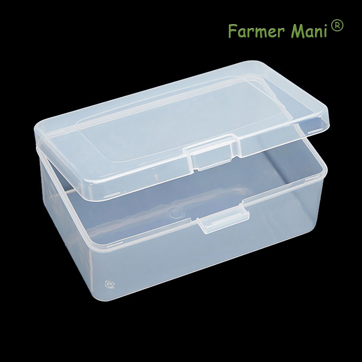 2 Pack Rectangle Plastic Clear Storage Containers Box (6.5 x 4.09 x 2.68 inch)