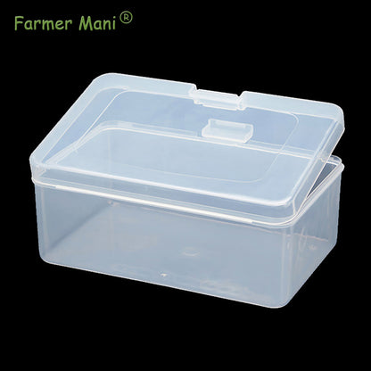 2 Pack Rectangle Plastic Clear Storage Containers Box (6.5 x 4.09 x 2.68 inch)