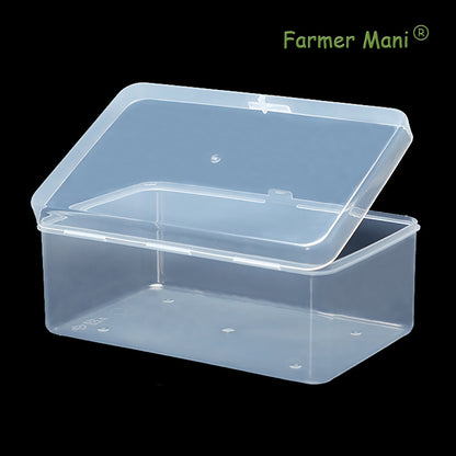 2 Packs Small Transparent Plastic Storage Case (6.69x4.06x2.76 in)