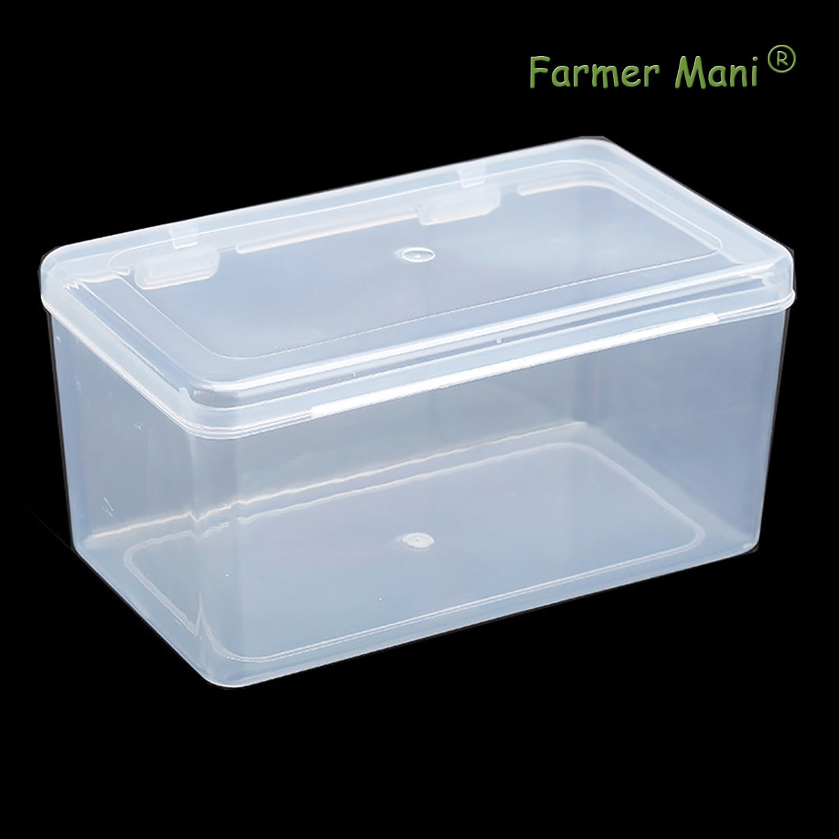 2 Pack Rectangular Clear Plastic Box Containers (6.77x3.78x3.67 Inches)