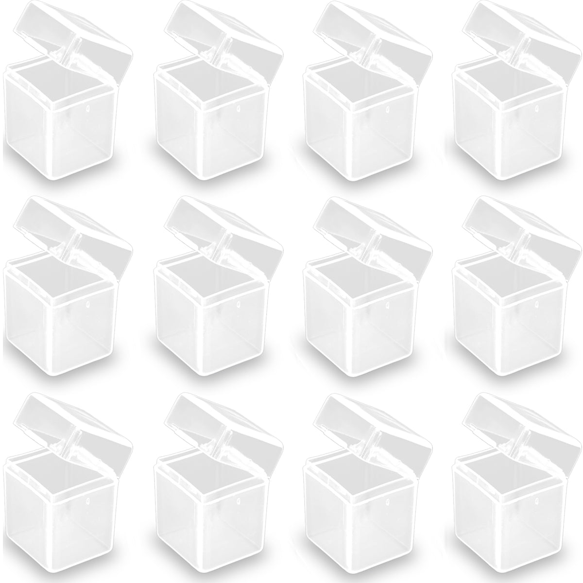 12 Pcs Square Bead Organizers (0.98 x 0.95 x 1.38 Inch)