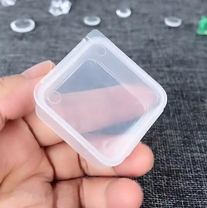 12 Pcs Square Bead Organizers with Lid (1.54 x 1.54 x 0.59 inch)