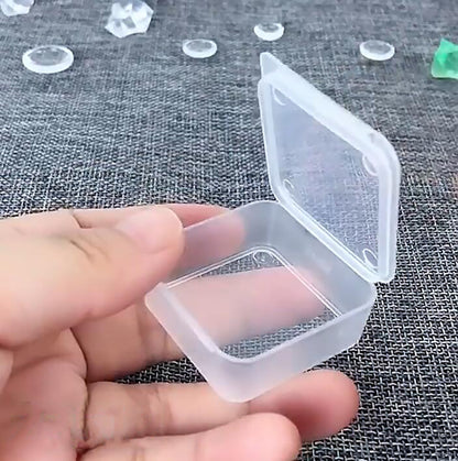 12 Pcs Square Bead Organizers with Lid (1.54 x 1.54 x 0.59 inch)