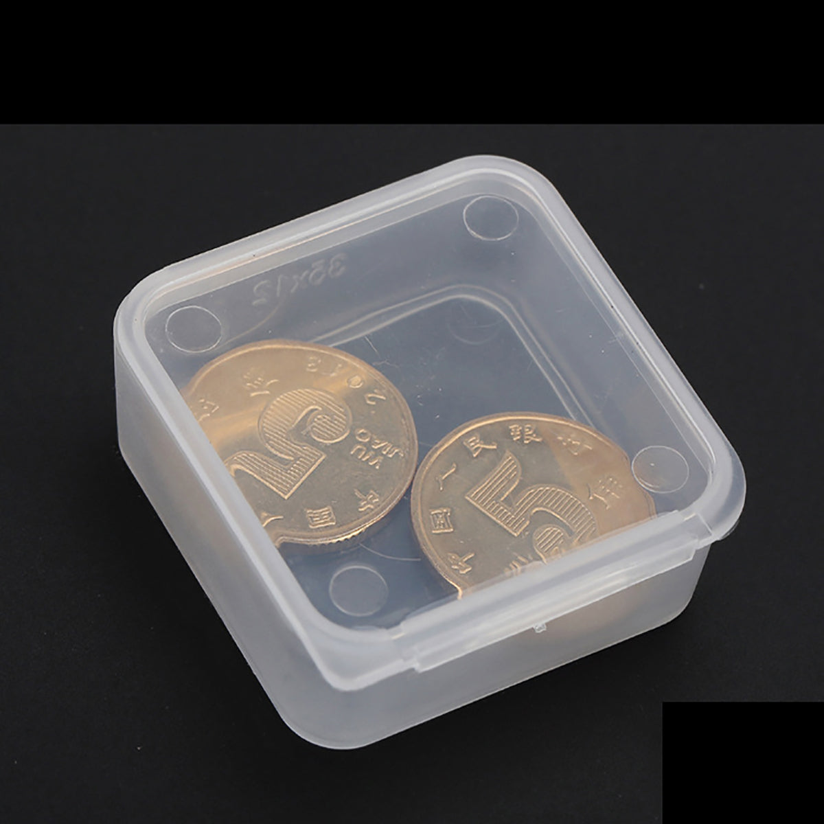 12 Pcs Square Bead Organizers with Lid (1.54 x 1.54 x 0.59 inch)