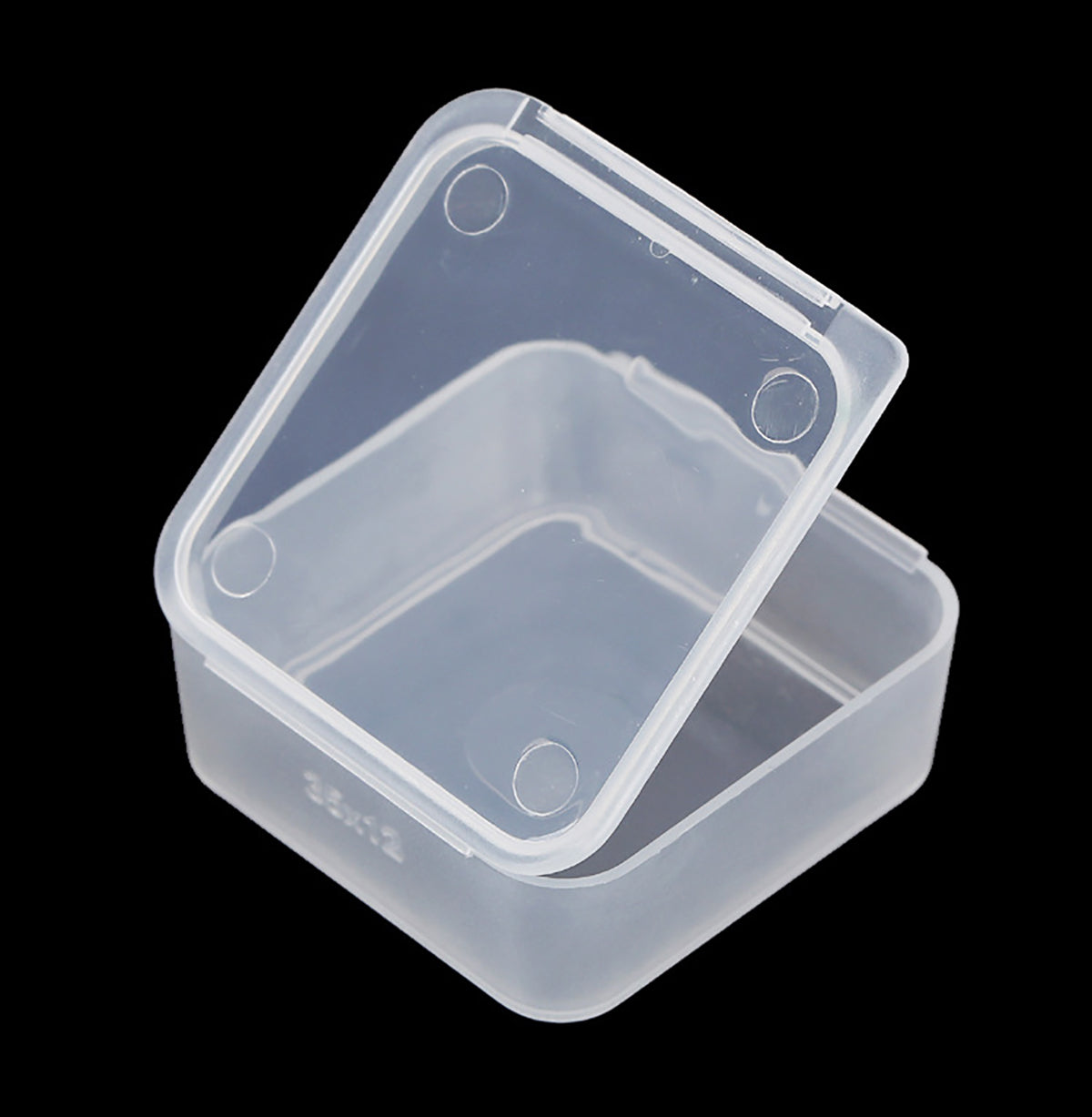 12 Pcs Square Bead Organizers with Lid (1.54 x 1.54 x 0.59 inch)