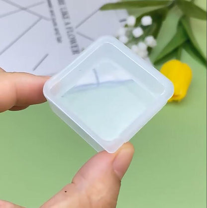 Square Mini Plastic Storage Containers (1.54 x 1.54 x 0.63 inch), 12 Pack