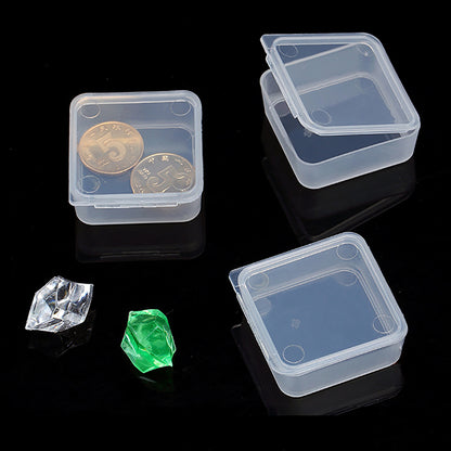 Square Mini Plastic Storage Containers (1.54 x 1.54 x 0.63 inch), 12 Pack