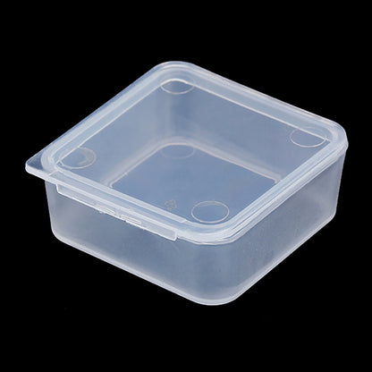 Square Mini Plastic Storage Containers (1.54 x 1.54 x 0.63 inch), 12 Pack