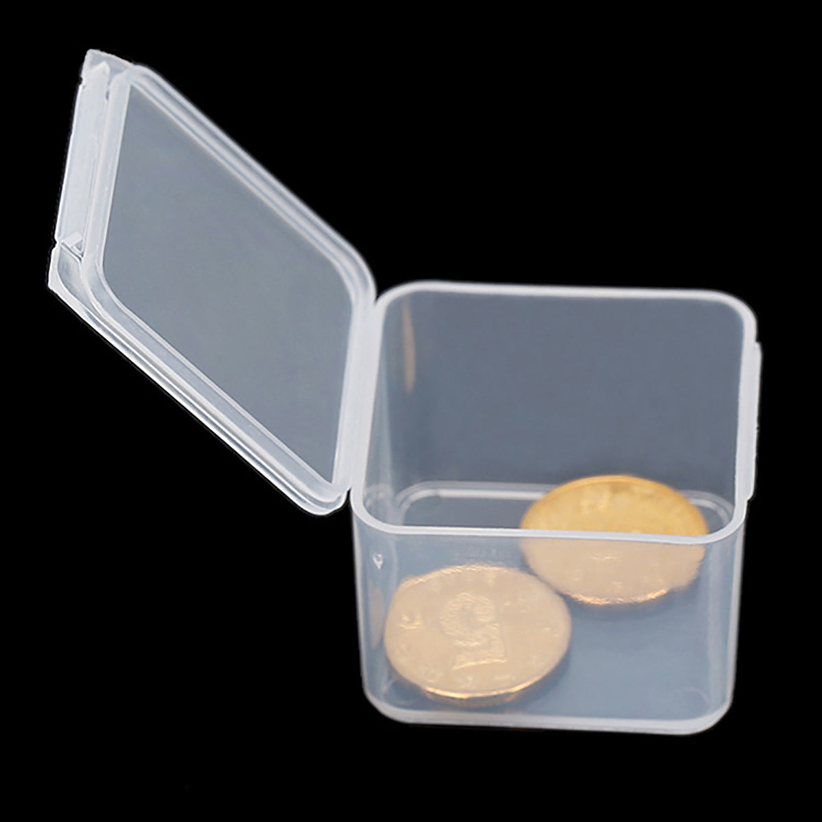 12 Pack Clear Square Craft Supply Case (1.58 x 1.58 x 1.1 Inch)