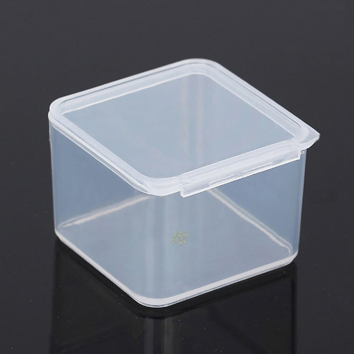 12 Pack Clear Square Craft Supply Case (1.58 x 1.58 x 1.1 Inch)