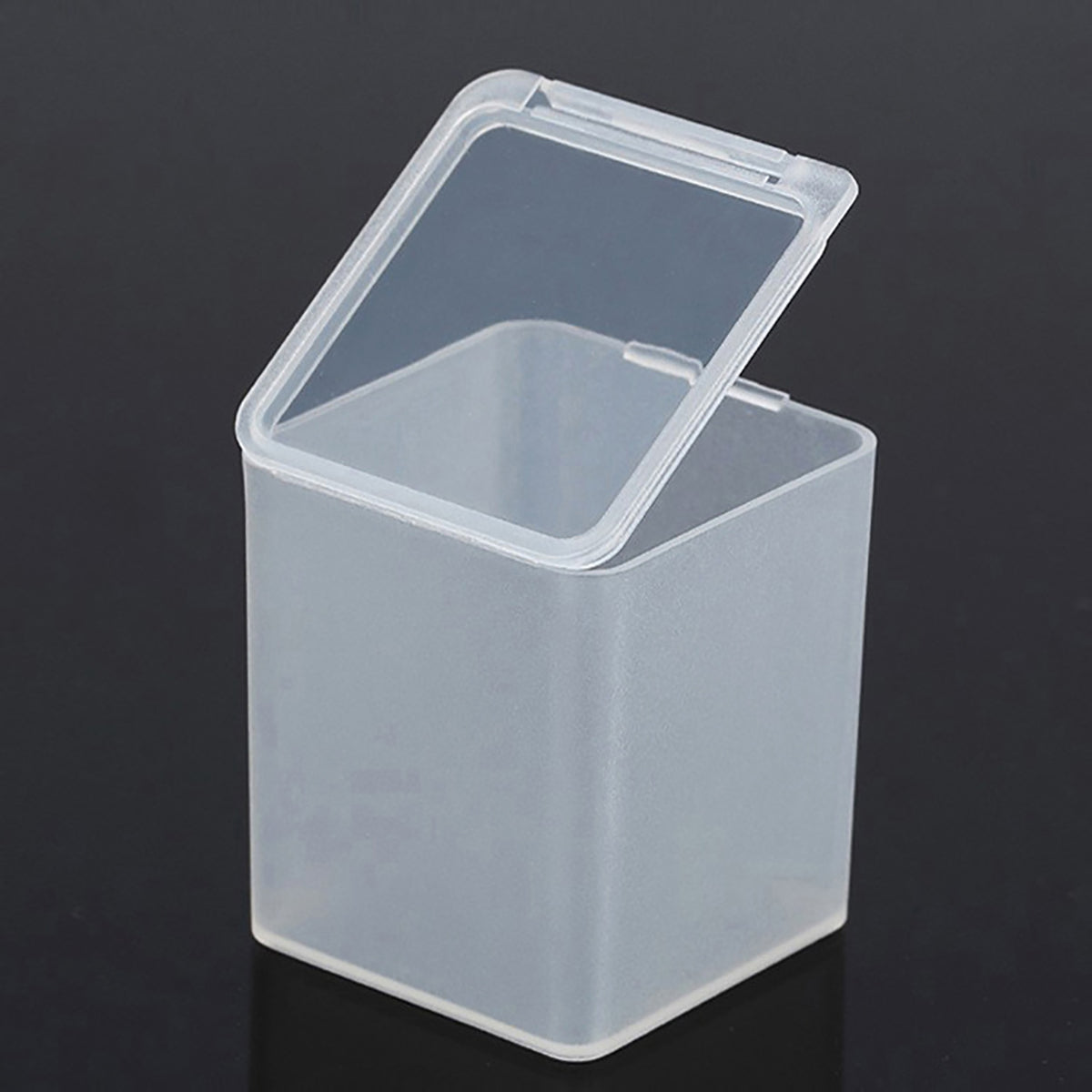12 PCS Square Plastic Clear Storage Containers Box (1.58 x 1.58 x 1.85 Inch)