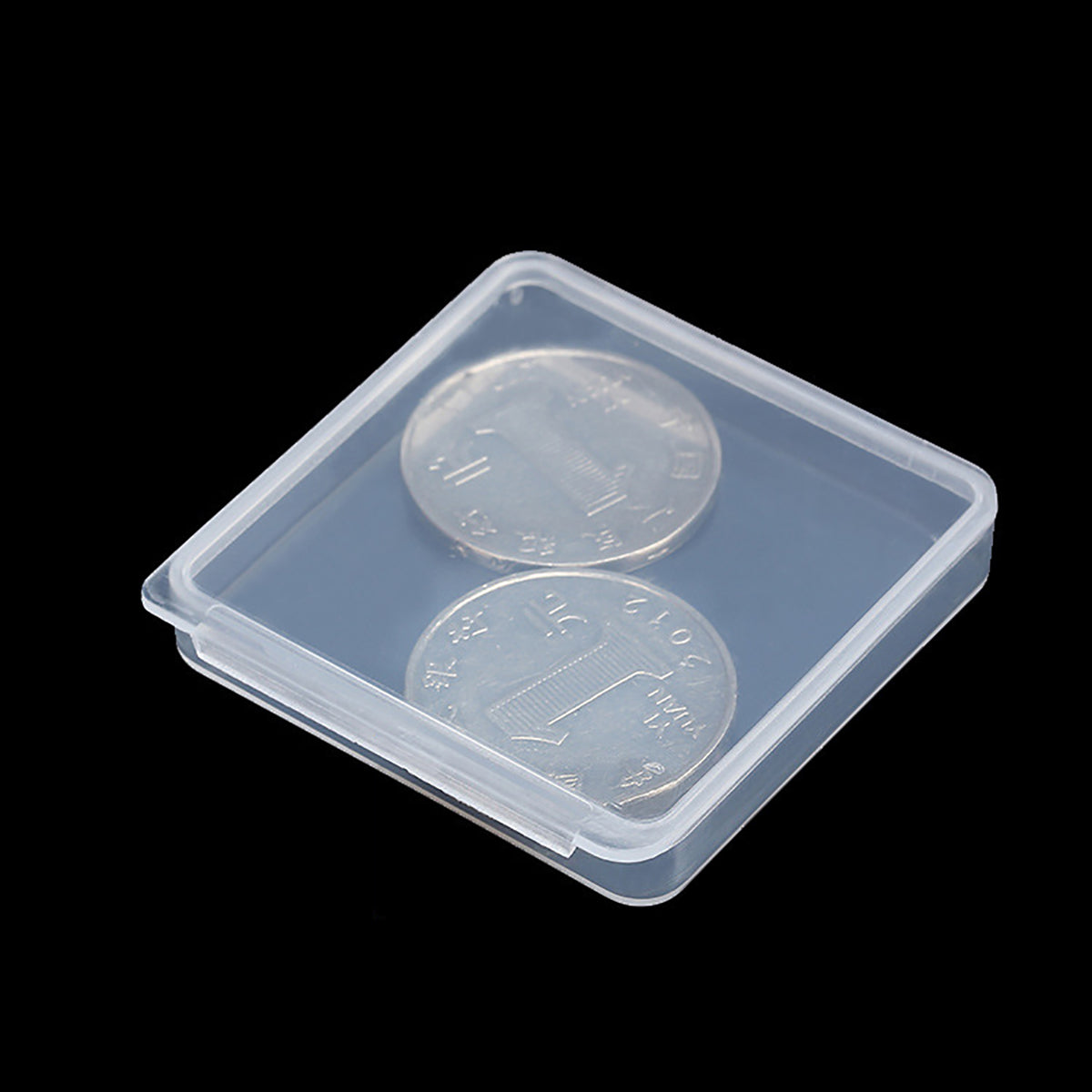 12 Pieces Square Clear Plastic Storage Containers (1.85 x 1.85 x 0.32 inch)