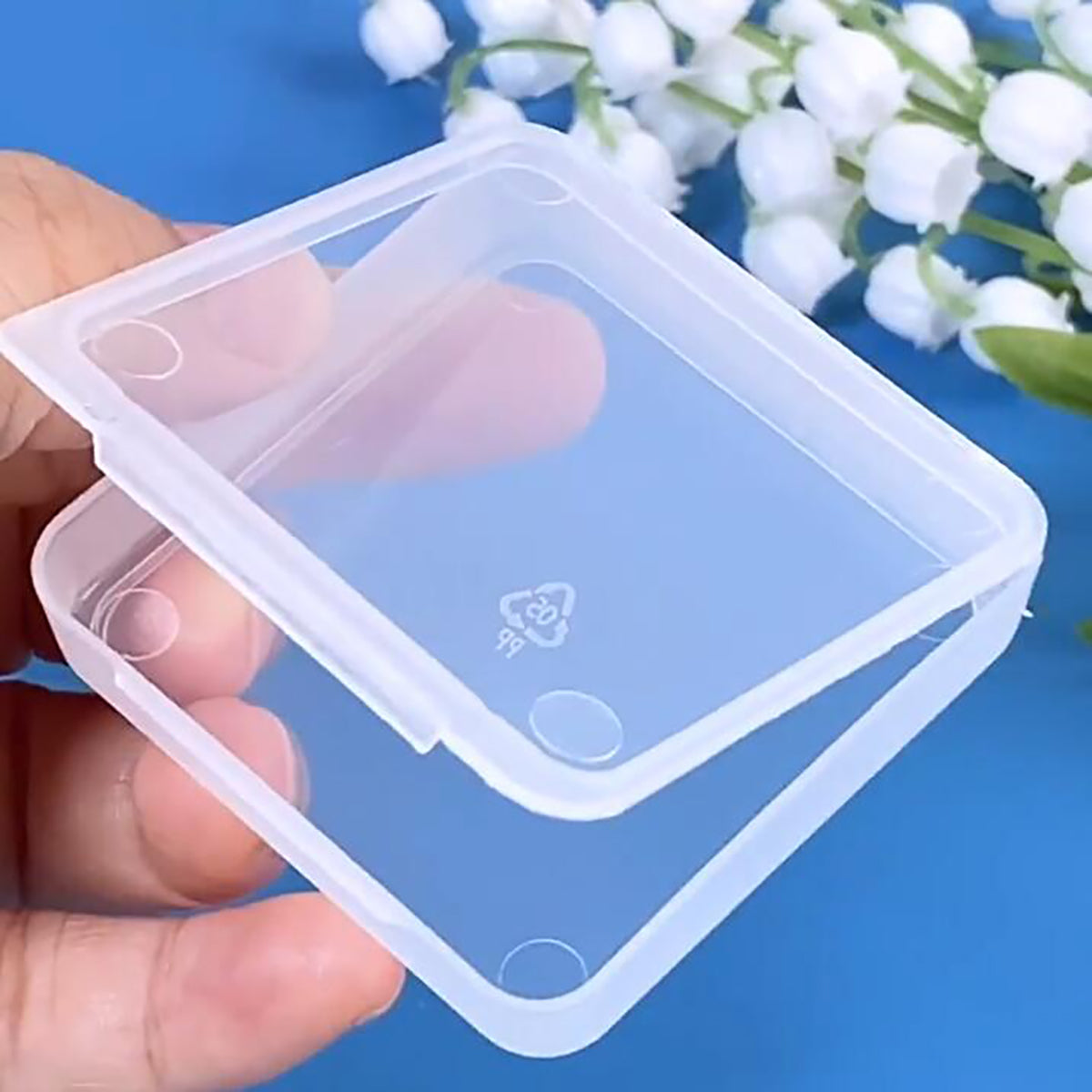 Square Clear Craft Supply Case (2.13 x 2.13 x 0.47 Inches)