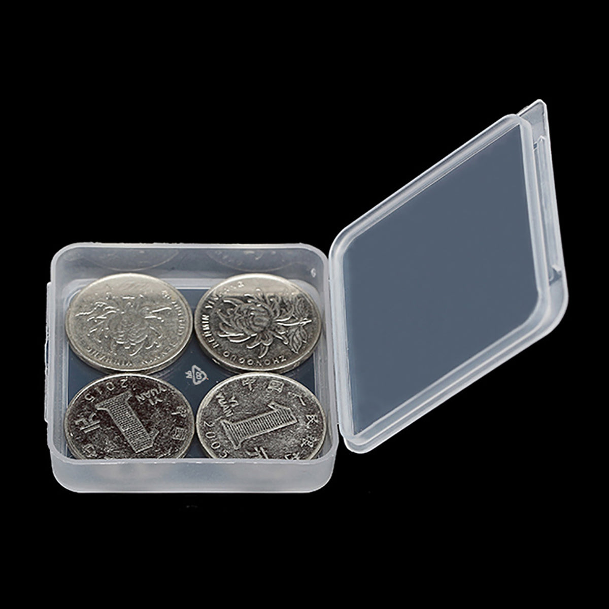 Square Clear Craft Supply Case (2.13 x 2.13 x 0.47 Inches)