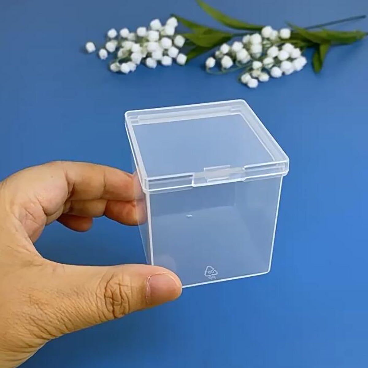 12 Pcs Square Clear Plastic Beads Storage Containers Box (2.05 x 2.05 x 2.28 Inch)