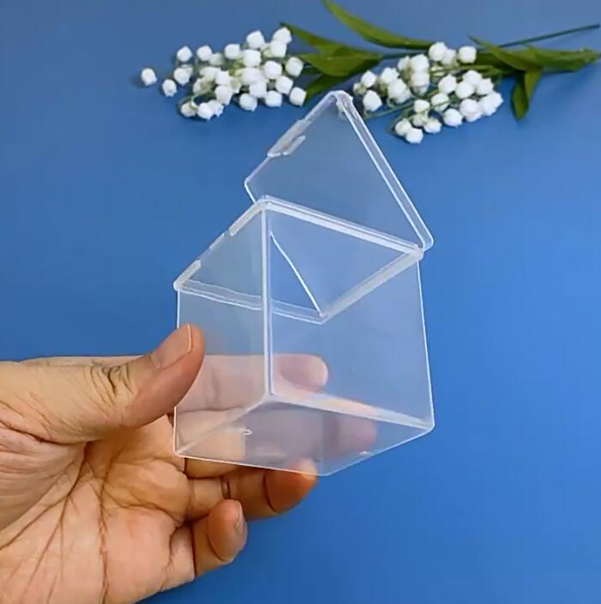 12 Pcs Square Clear Plastic Beads Storage Containers Box (2.05 x 2.05 x 2.28 Inch)
