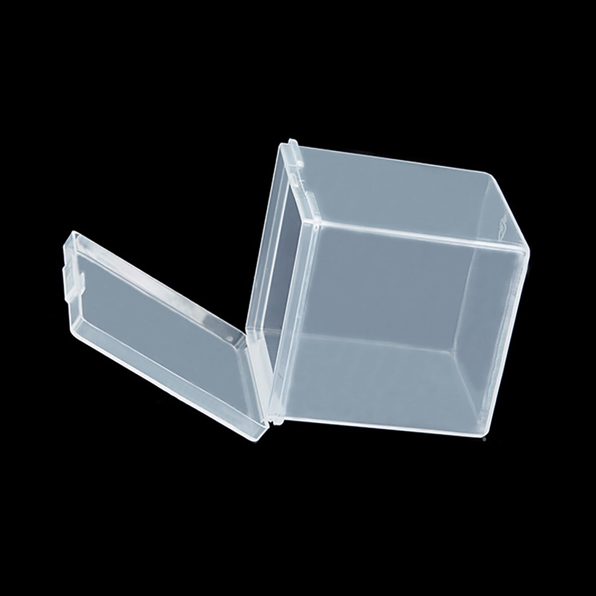 12 Pcs Square Clear Plastic Beads Storage Containers Box (2.05 x 2.05 x 2.28 Inch)
