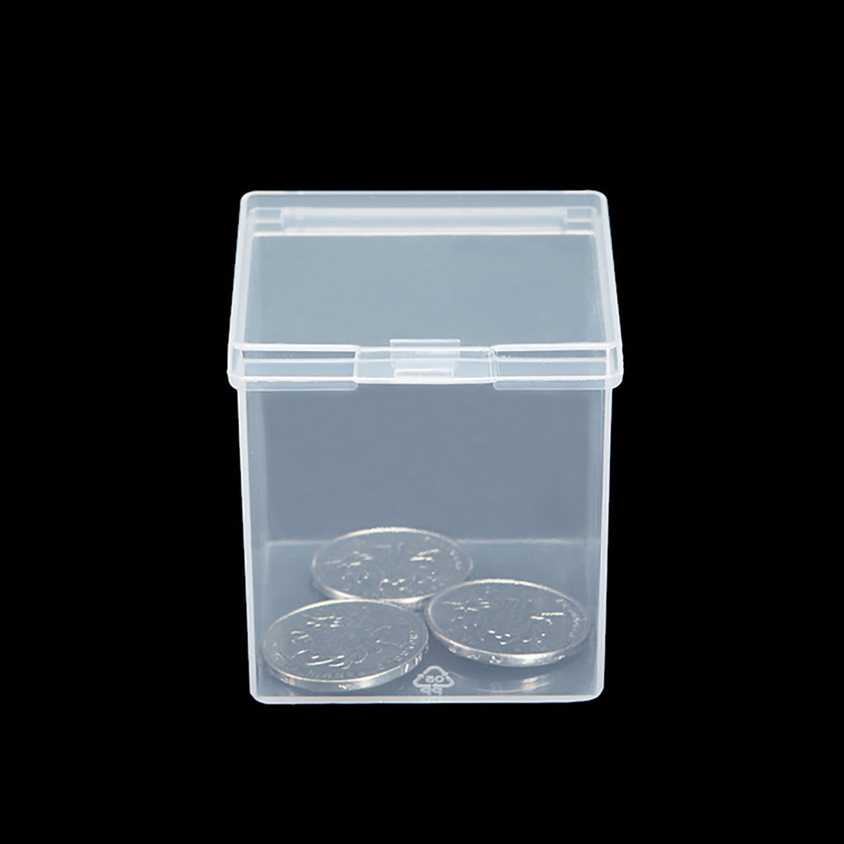 12 Pcs Square Clear Plastic Beads Storage Containers Box (2.05 x 2.05 x 2.28 Inch)