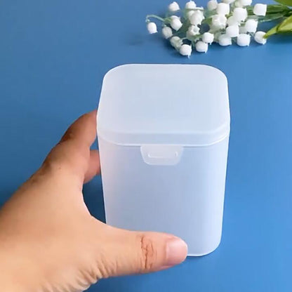 6 Pack Matte Plastic Clear Storage Containers Boxes, 2.6 x 2.6 x 3.35 Inch
