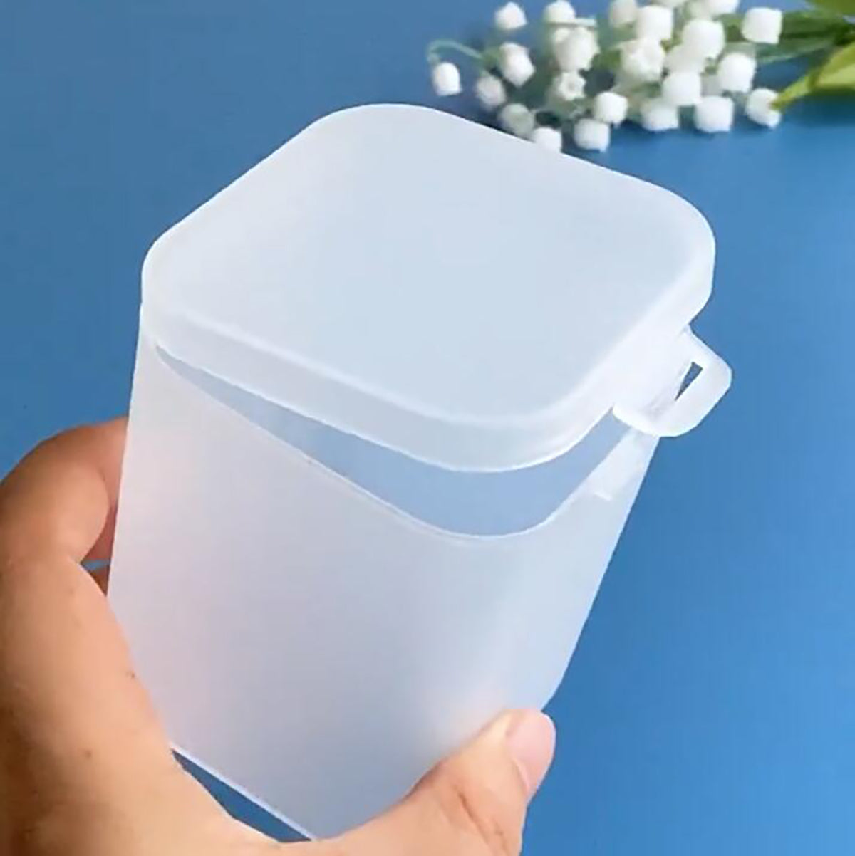 6 Pack Matte Plastic Clear Storage Containers Boxes, 2.6 x 2.6 x 3.35 Inch