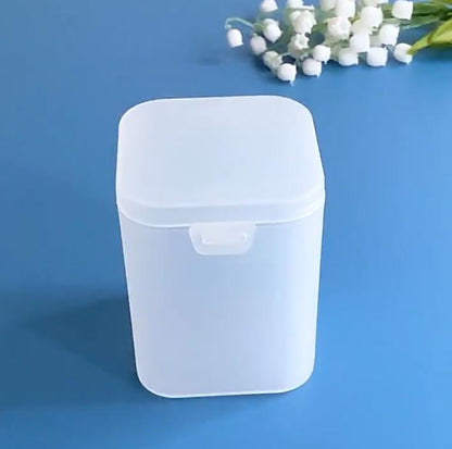 6 Pack Matte Plastic Clear Storage Containers Boxes, 2.6 x 2.6 x 3.35 Inch