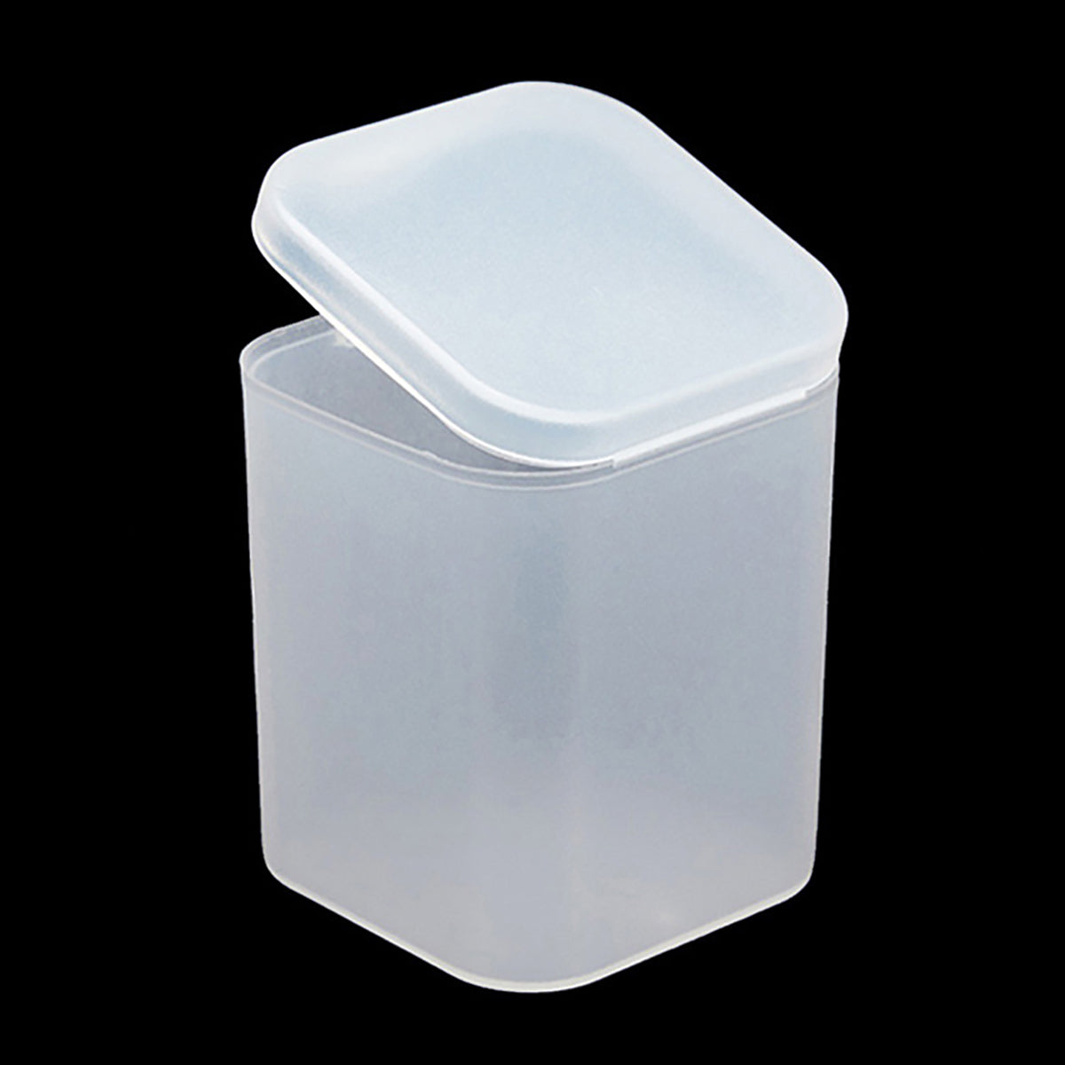6 Pack Matte Plastic Clear Storage Containers Boxes, 2.6 x 2.6 x 3.35 Inch