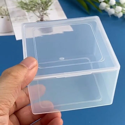 12Pcs Square Small Plastic Containers with Lid (3.15 x 3.15 x 2.01 inch)