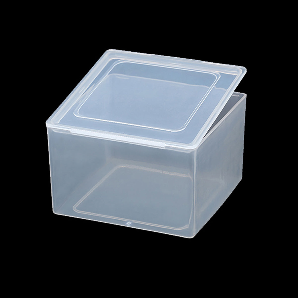 12Pcs Square Small Plastic Containers with Lid (3.15 x 3.15 x 2.01 inch)
