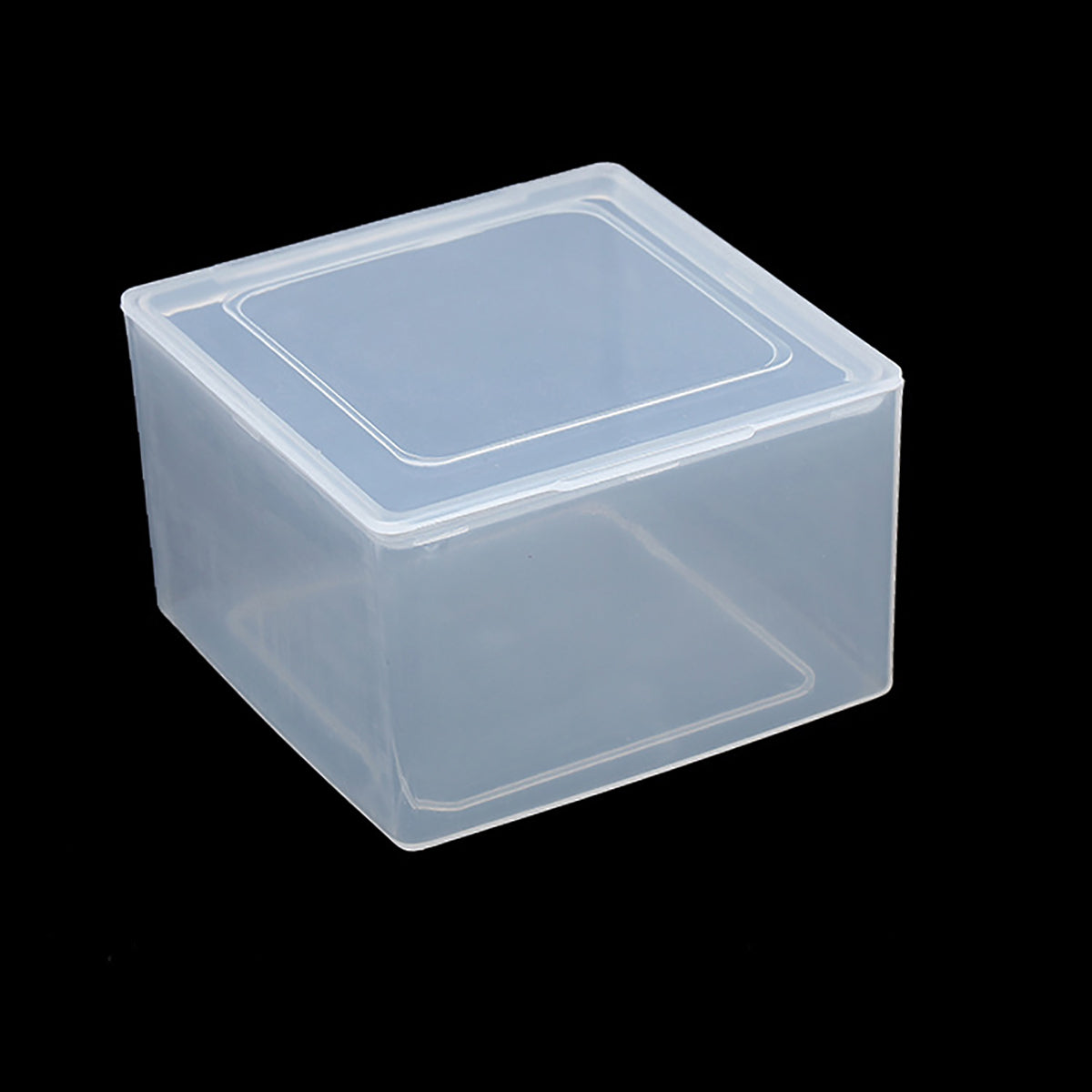 12Pcs Square Small Plastic Containers with Lid (3.15 x 3.15 x 2.01 inch)