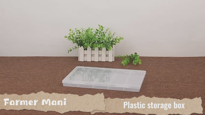 2PACK 15 Grids Clear Plastic Organizer Box, Plastic Compartment Box