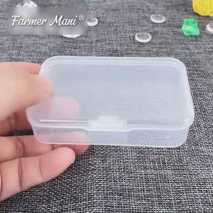 12Pcs Rectangular Mini Plastic Storage Containers (3.46 x 2.28 x 0.79 inch)