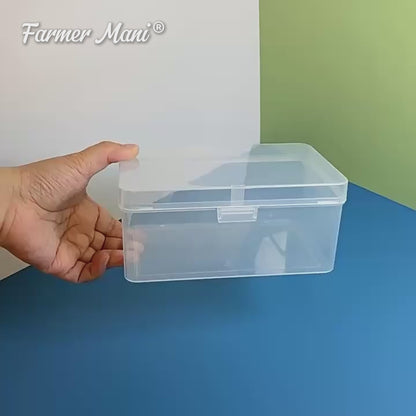 2 Pcs Clear Plastic Storage Case, 6.69 x 4.13 x 3.11 inch