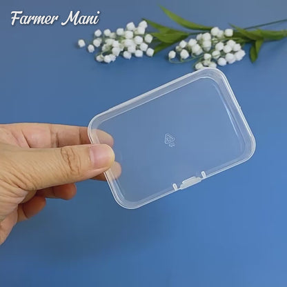 Rectangular Clear Plastic Box Containers (3.46" x 2.36" x 0.83 inch), 12 Pack
