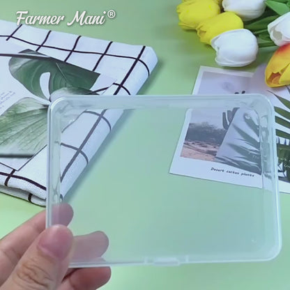 Rectangular Clear Plastic Storage Box Containers (4.45 x 3.31 x 1.14 inch) Pack of 12