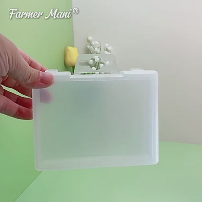 2 Pack Rectangle Plastic Frosted Storage Containers Box(5.2 x 4.02 x 1.3 inch)
