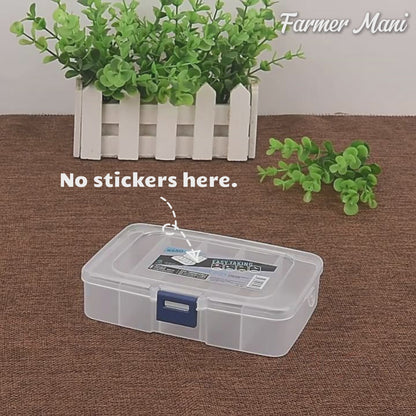 2 Pack Transparent Plastic Bead Organizers (5 Grids)
