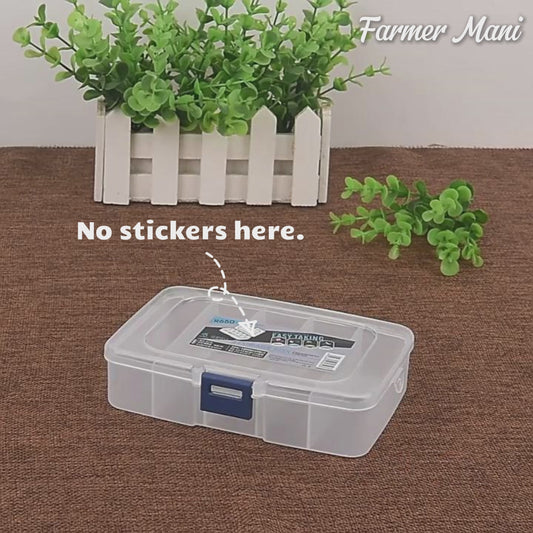 2 Pack Transparent Plastic Bead Organizers (5 Grids)