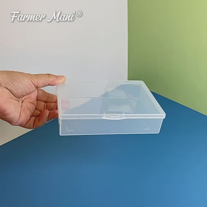 2 Pack Rectangle Plastic Clear Storage Containers Box (5.87 x 4.13 x 1.42 in)