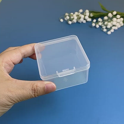 24 Pack Square Plastic Storage Cases with Lid