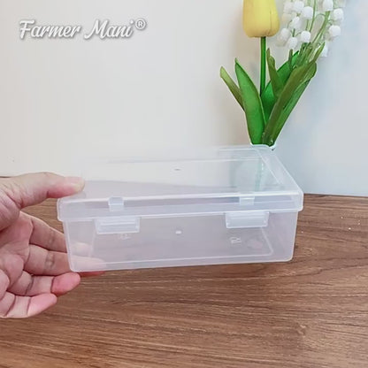 2 Pack Rectangle Small Storage Containers Box 6.5 x 4.17 x 2.28 inch